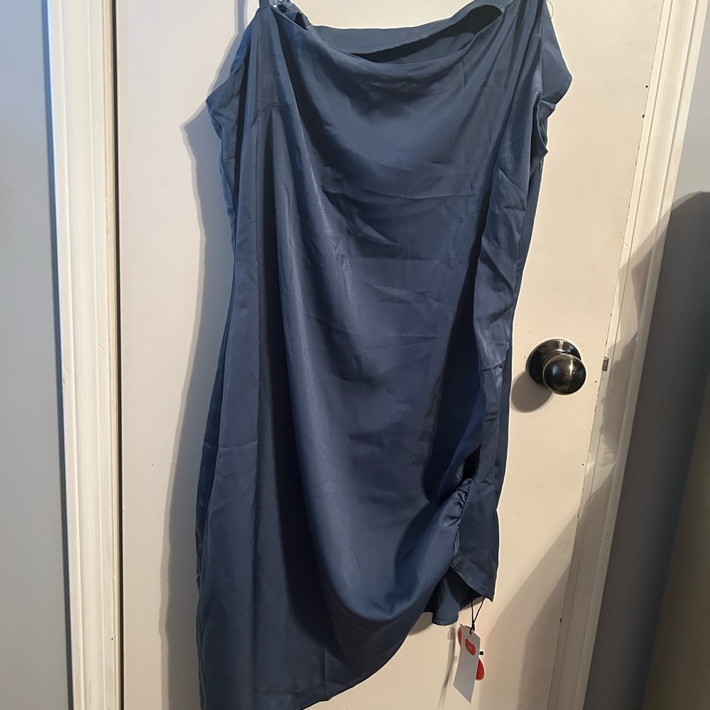 Blue slip dress tagged 2x fits 1x new with tags